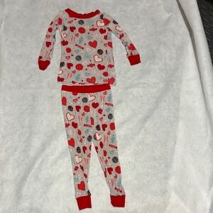 Heart Patterned Kids Pajamas